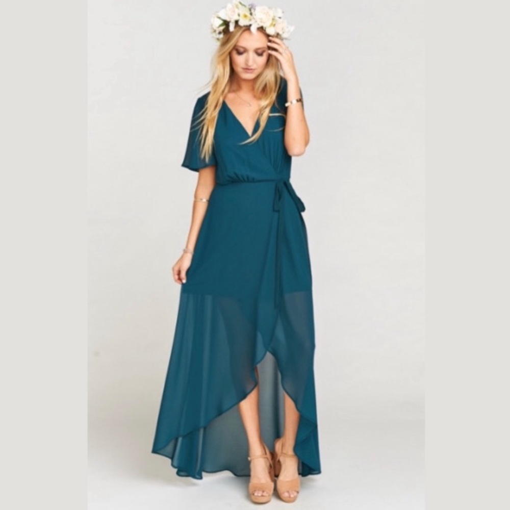 NWT Show Me Your MuMu Sophia Wrap Dress Jade